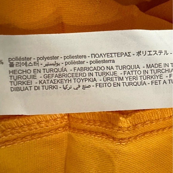 Zara Pleated Midi Skirt Golden Yellow Orange XS Resort Boho Festival - Picture 10 of 11